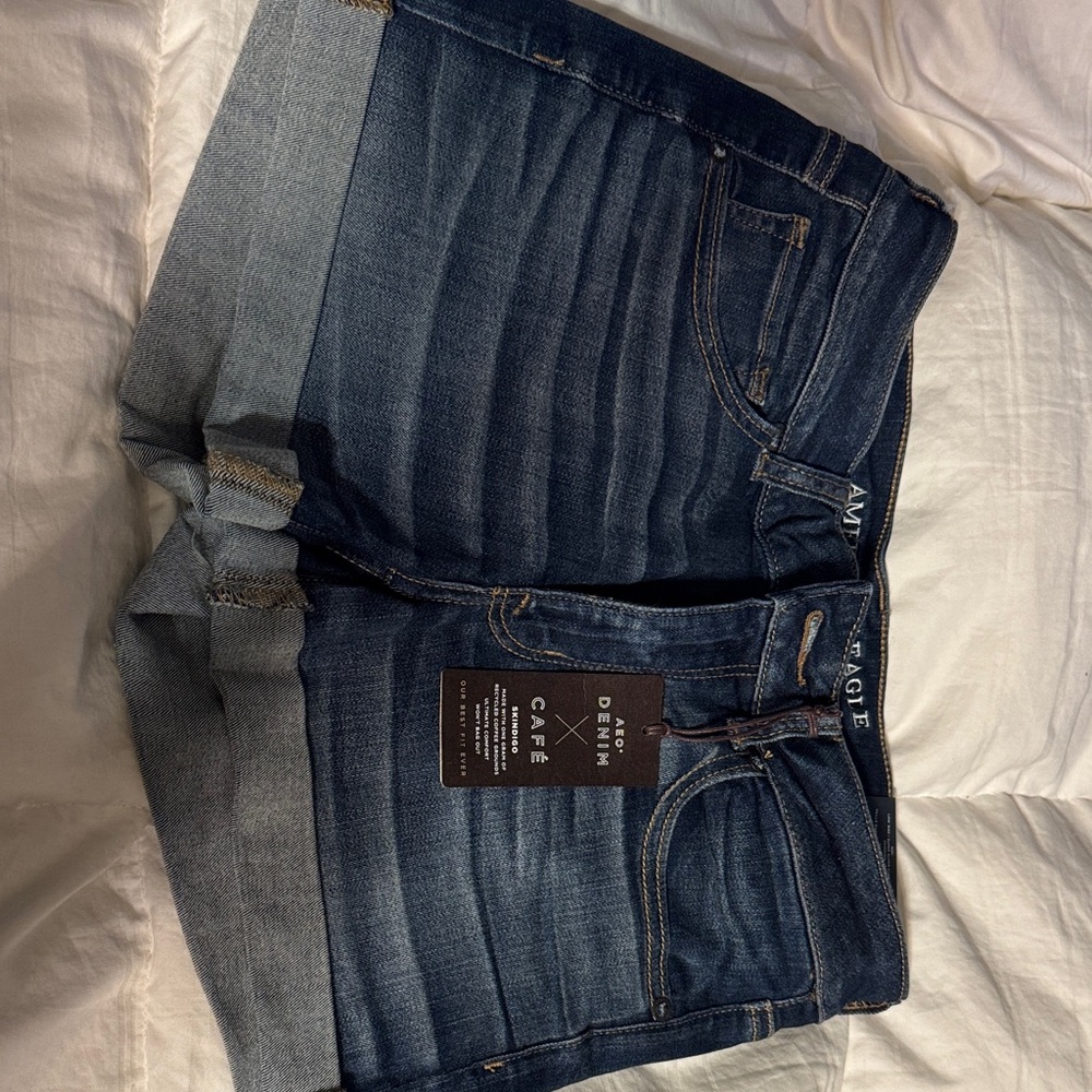 American Eagle Outfitters Dark Blue Jean Shorts